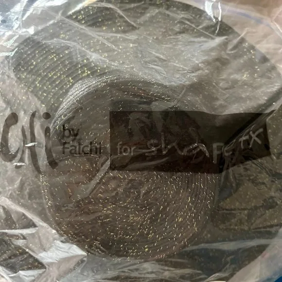 Chi by Carlos Falchi, black floppy wide brim hat - Picture 3 of 12